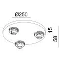 Deko-Light Loftlampe CAN TILT ROUND BASE Ø 25CM MIX‘N MATCH 3-flammer, rund, uden skærm, kardanisk drejning GU10 IP20, hvid