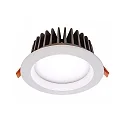  LED Loftindbygningslampe COB 130 rund, 18W, strøm konstant, 34,8V DC, 500mA, 4000K, hvid