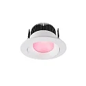 KapegoLED Loftindbygningslampe COB 94 RGBW, RGB + varm hvid, spænding konstant, 24V DC, 16W, hvid mat