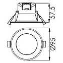 Deko-Light Deko-Light LED Loftindbygningslampe ACRUX 68, 7W 3000 / 4000 / 6000K 630lm 90°, dæmpbar, hvid mat