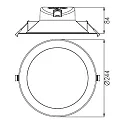Deko-Light LED Loftindbygningslampe ACRUX 195, 26W 3000 / 4000 / 6000K 2670lm 90°, dæmpbar, hvid mat