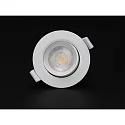Deko-Light LED Loftindbygningslampe SMD-68-230V-rund, IP20, 36° drejelig, 220-240V AC / 50-60Hz, 6.5W 2700K 510lm 45°, hvid