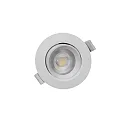 Deko-Light LED Loftindbygningslampe SMD-68-230V-rund, IP20, 36° drejelig, 220-240V AC / 50-60Hz, 6.5W 4000K 550lm 45°, hvid