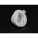 Deko-Light LED Loftindbygningslampe SMD-68-230V-rund, IP20, 36° drejelig, 220-240V AC / 50-60Hz, 6.5W 4000K 550lm 45°, hvid