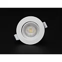 Deko-Light LED Loftindbygningslampe SMD-68-230V-rund, IP20, 36° drejelig, 220-240V AC / 50-60Hz, 6.5W 4000K 550lm 45°, hvid