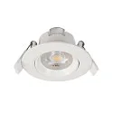 LED Loftindbygningslampe SMD-68-230V-rund, IP20, 36° drejelig, 220-240V AC / 50-60Hz, 6.5W 4000K 550lm 45°, hvid