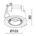 Deko-Light LED Loftindbygningslampe UNI II MINI, 18-19V DC, strøm konstant, 9W 3000K 670lm 33°, dæmpbar, hvid