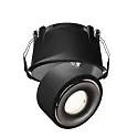 Indbygnings loftlampe UNI II TILT 350MA 2-polet, konstant strøm, kardanisk drejning IP20, kulsort dæmpbar