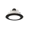 Indbygnings loftlampe ACRUX 120 CCT Switch, med dekorativ ring IP20, sort, hvid dæmpbar