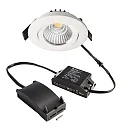 recessed spotlight DIONE IP20 swivelling, wired through IP20, white dimmable