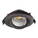 Deko-Light Indbygget spotlys DIONE IP20 svingbar, kablet gennem IP20, sort dæmpbar