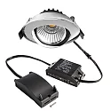 recessed spotlight DIONE IP20 swivelling, wired through IP20, chrome dimmable