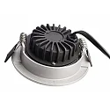 Deko-Light recessed spotlight DIONE IP20 DTW 930-918 swivelling, Dim-To-Warm, wired through IP20, silver dimmable