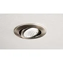 Deko-Light Indbygget spotlys DIONE IP20 DTW 930-918 svingbar, Dim-To-Warm, kablet gennem IP20, nikkel børstet dæmpbar