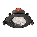 Downlight SMD-68-230V-ROUND svingbar, indbygget version IP20, trafik sort dæmpbar
