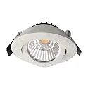 Deko-Light Indbygget spotlys DIONE IP44 DIM 830 svingbar, kablet gennem IP44, hvid dæmpbar
