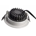 Deko-Light recessed spotlight DIONE IP44 DIM 830 swivelling, wired through IP44, silver dimmable