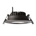 Deko-Light Indbygget spotlys DIONE IP44 DIM 830 svingbar, kablet gennem IP44, sort dæmpbar