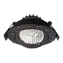 Deko-Light Indbygget spotlys DIONE IP44 DIM 840 svingbar, kablet gennem IP44, sort dæmpbar