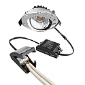 Deko-Light recessed spotlight DIONE IP44 DIM 840 swivelling, wired through IP44, chrome dimmable