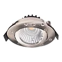 Deko-Light recessed spotlight DIONE IP44 DIM 840 swivelling, wired through IP44, brushed nickel dimmable