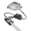 Deko-Light recessed spotlight DIONE IP44 DTW 930-918 swivelling, Dim-To-Warm, wired through IP44, silver dimmable