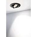 Deko-Light recessed spotlight DIONE IP44 DTW 930-918 swivelling, Dim-To-Warm, wired through IP44, black dimmable
