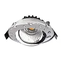 Deko-Light recessed spotlight DIONE IP44 DTW 930-918 swivelling, Dim-To-Warm, wired through IP44, chrome dimmable