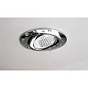 Deko-Light recessed spotlight DIONE IP44 DTW 930-918 swivelling, Dim-To-Warm, wired through IP44, chrome dimmable