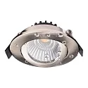 Deko-Light recessed spotlight DIONE IP44 DTW 930-918 swivelling, Dim-To-Warm, wired through IP44, brushed nickel dimmable