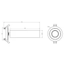 Deko-Light Indbygnings loftlampe SLIM cylindrisk, justerbar, UGR < 19 IP20, kulsort dæmpbar