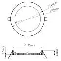Deko-Light Downlight ANIK 130 rund IP20 | IP44, hvid dæmpbar