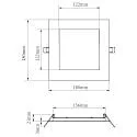 Deko-Light Downlight ANIK 155 firkantet IP20 | IP44, hvid dæmpbar