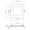 Deko-Light Downlight ANIK 380 firkantet IP20 | IP44, hvid dæmpbar