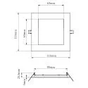 Deko-Light Downlight ANIK CCT 90 firkantet IP20 | IP44, hvid dæmpbar