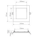 Deko-Light Downlight ANIK CCT 215 firkantet IP20 | IP44, hvid dæmpbar