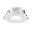 Indbygget spotlys SURTUR TILT 68 CCT svingbar, CCT Switch IP20/IP44, hvid dæmpbar