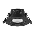 Indbygget spotlys SURTUR TILT 68 CCT svingbar, CCT Switch IP20/IP44, sort dæmpbar