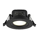 Deko-Light Indbygget spotlys SURTUR TILT 68 CCT svingbar, CCT Switch IP20/IP44, sort dæmpbar