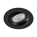 Deko-Light Indbygget spotlys SURTUR TILT 68 CCT svingbar, CCT Switch IP20/IP44, sort dæmpbar