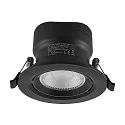 Indbygget spotlys SURTUR TILT 83 CCT svingbar, CCT Switch IP20/IP44, sort dæmpbar