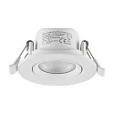 Indbygget spotlys SURTUR TILT 68 DTW svingbar, Dim-To-Warm IP20/IP44, hvid dæmpbar
