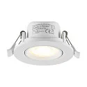 Indbygget spotlys SURTUR TILT 68 DTW svingbar, Dim-To-Warm IP20/IP44, hvid dæmpbar