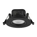 Indbygget spotlys SURTUR TILT 68 DTW svingbar, Dim-To-Warm IP20/IP44, sort dæmpbar