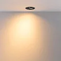Deko-Light Indbygget spotlys SURTUR TILT 68 DTW svingbar, Dim-To-Warm IP20/IP44, sort dæmpbar