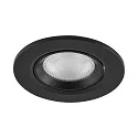 Deko-Light Indbygget spotlys SURTUR TILT 68 DTW svingbar, Dim-To-Warm IP20/IP44, sort dæmpbar