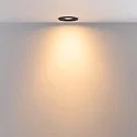 Deko-Light Indbygget spotlys SURTUR TILT 68 DTW svingbar, Dim-To-Warm IP20/IP44, sort dæmpbar