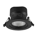 Indbygget spotlys SURTUR TILT 83 DTW svingbar, Dim-To-Warm IP20/IP44, sort dæmpbar