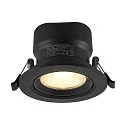 Deko-Light Indbygget spotlys SURTUR TILT 83 DTW svingbar, Dim-To-Warm IP20/IP44, sort dæmpbar