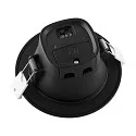 Deko-Light Downlight ACRUX PRO 82 stiv, CCT Switch, UGR < 19 IP20/ IP54, blank, sort dæmpbar